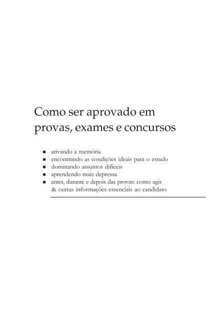 Como ser aprovado em provas exames e concursos