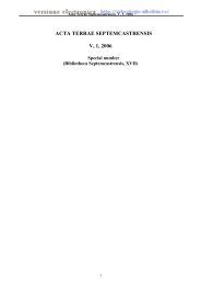 acta terrae septemcastrensis v, 1, 2006 - Institutul pentru cercetarea ...