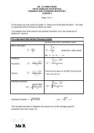 In hierdie les hersien ons slegs die graad 11 variansie en ... - AdMaths