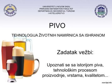 Pivo - Univerzitet u Novom Sadu