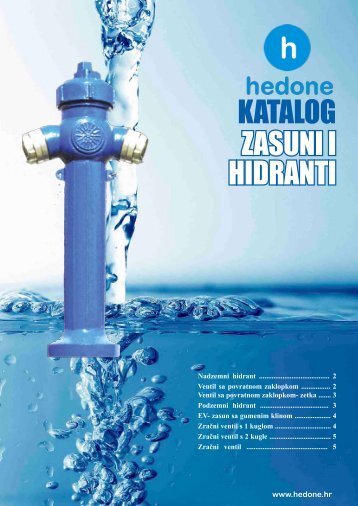 KATALOG ZASUNI I HIDRANTI - Hedone doo