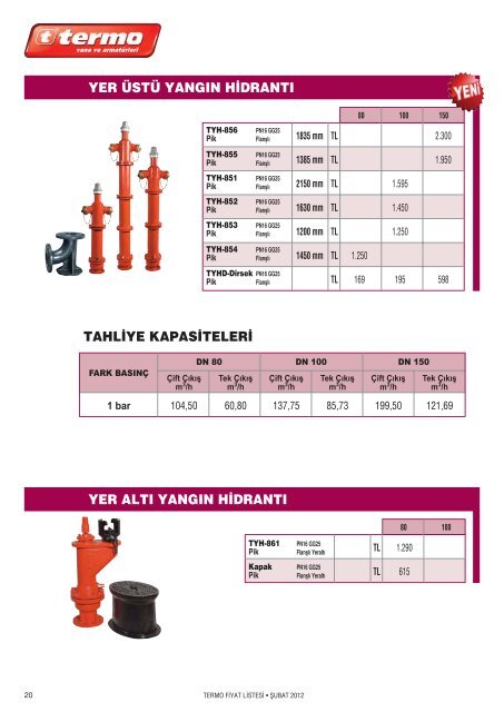 Fiyat Listesi • fiubat 2012 - Gedik Döküm...