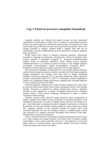 Cap. 4 Tehnici de procesare a imaginilor biomedicale