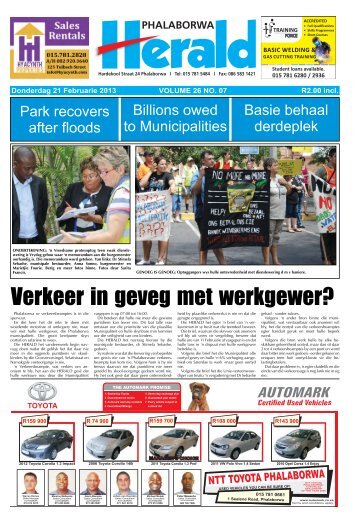 Verkeer in geveg met werkgewer? - Letaba Herald