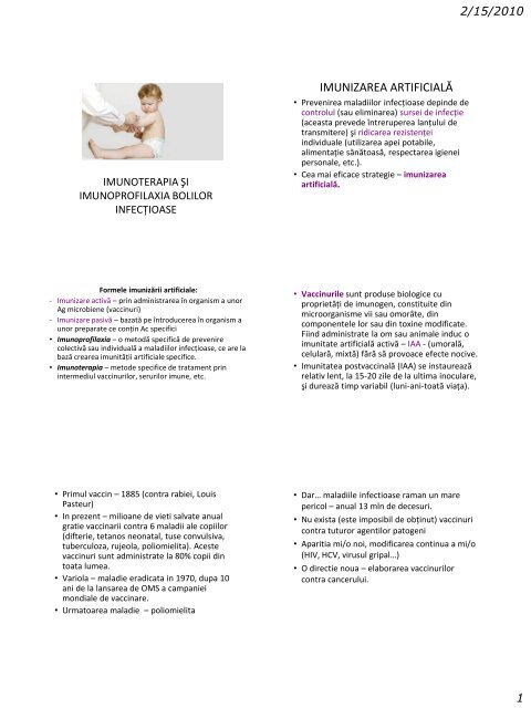 Imunoprofilaxia Imunoterapia