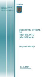 buletinul oficial de proprietate industrialã - OSIM