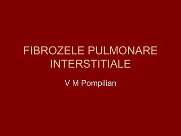 Fibrozele pulmonare şi sarcoidoza