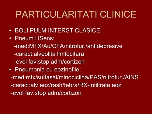 Fibrozele pulmonare şi sarcoidoza