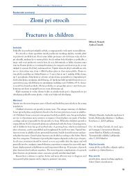 Zlomi pri otrocih Fractures in children