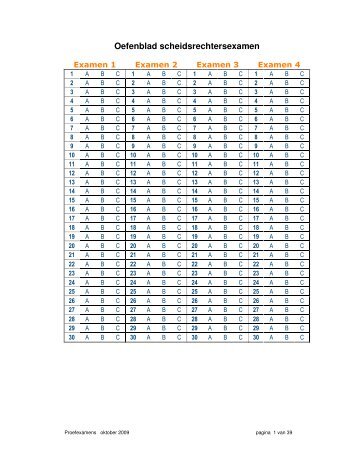 Oefenblad scheidsrechtersexamen