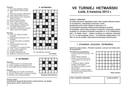 VII TURNIEJ HETMAŃSKI ŁódŸ, 6 kwietnia 2013 r. - Rozrywka