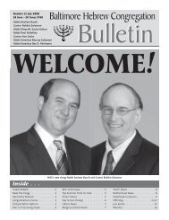 July Bulletin.indd - Baltimore Hebrew Congregation