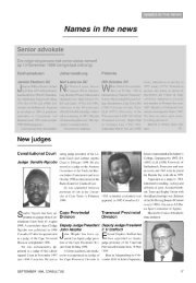 Names in the news - General Council of the Bar of SA