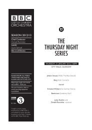 THE THURSDAY NIGHT SERIES - BBC