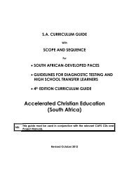 Accelerated Christian Education (South Africa) - ACE Ministries