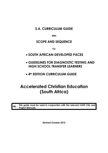 accelerated christian education south africa ace ministries