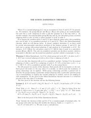 THE SCHUR–ZASSENHAUS THEOREM When N is a normal ...