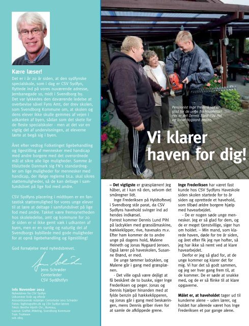 nyhedsbrevet fra CSV Sydfyn.
