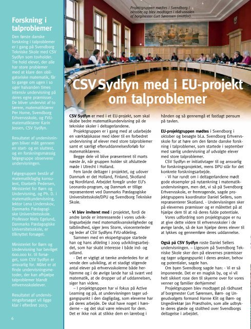 nyhedsbrevet fra CSV Sydfyn.