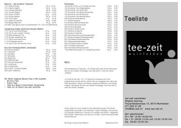 Teeliste Seite1 September 1 - tee-zeit weinfelden