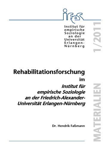 Rehabilitationsforschung - Institut für empirische Soziologie an der ...