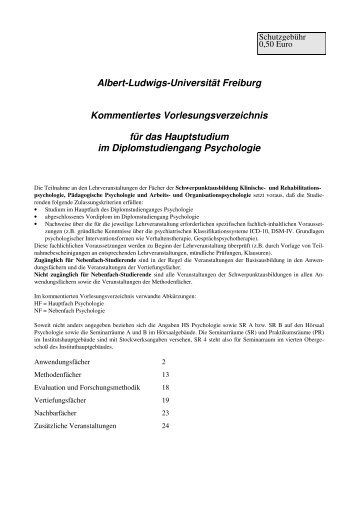 Albert-Ludwigs-Universität Freiburg Kommentiertes - Institut für ...