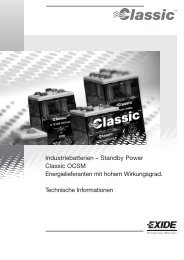 Industriebatterien – Standby Power Classic OCSM - Accu-Profi