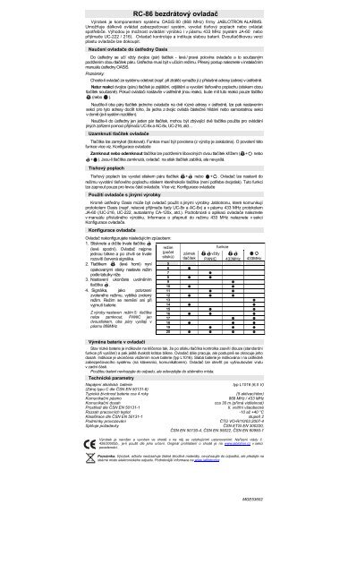 Jablotron Rc 11 Manual