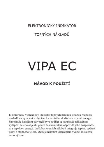 Návod k indikátoru VIPA EC - VIPA CZ sro