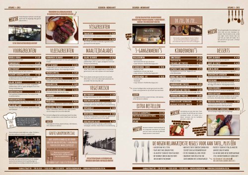menukaart - Brasserie de Buren
