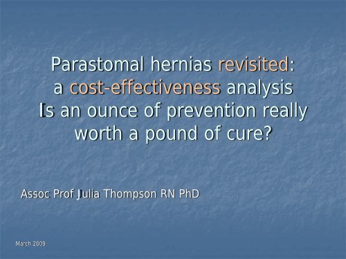 Parastomal hernias revisited - Omnigon - Stoma Support Garments