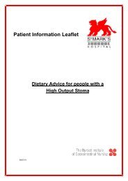Dietary Advice for people with a High Output Stoma - St Marks ...