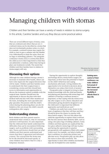 Managing children with stomas - Coloplast