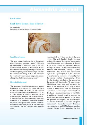 Small Bowel Stomas : State of the Art - ESHGID