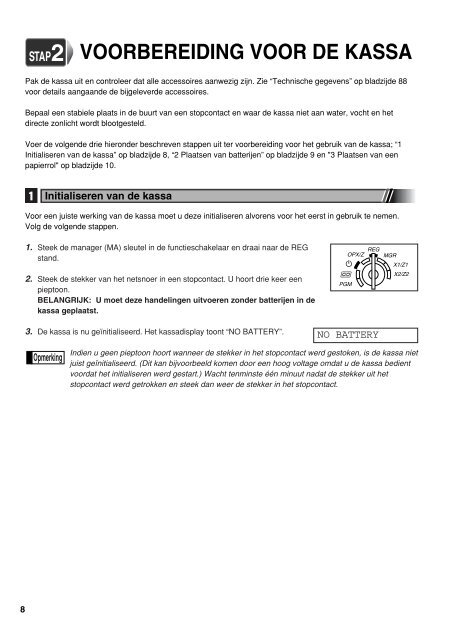 Uitgebreide handleiding SHARP XE-A203 - Kassa-Kassa