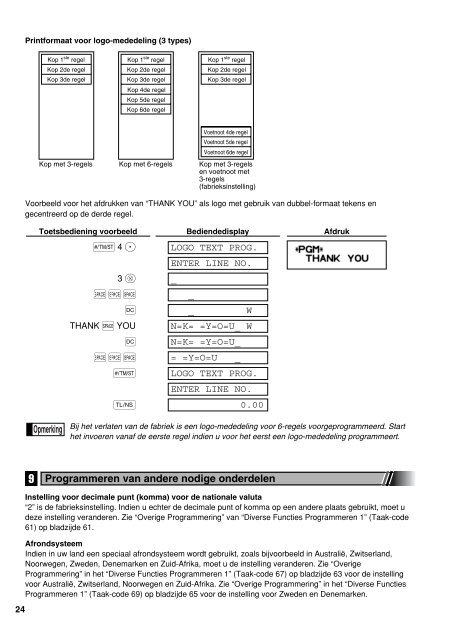 Uitgebreide handleiding SHARP XE-A203 - Kassa-Kassa