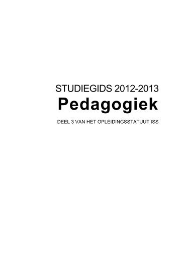 Studiegids Pedagogiek 2012-2013 - Hogeschool van Arnhem en ...