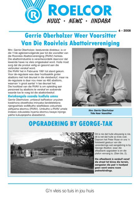 OPGRADERING BY GEORGE-TAK Gerrie Oberholzer Weer ...