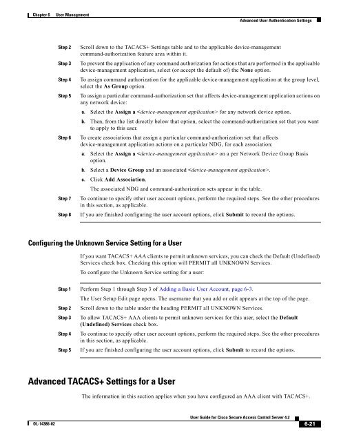 User Guide for Cisco Secure Access Control Server - Stewing Home