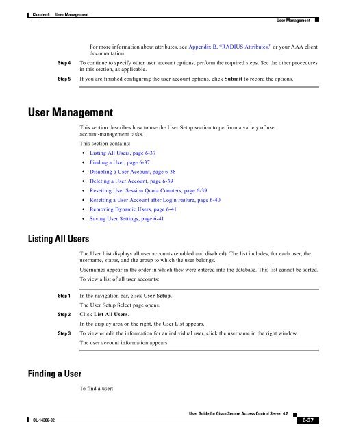 User Guide for Cisco Secure Access Control Server - Stewing Home