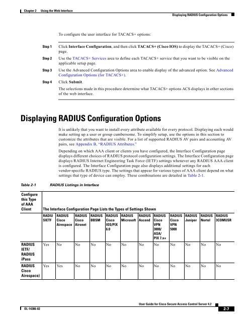 User Guide for Cisco Secure Access Control Server - Stewing Home