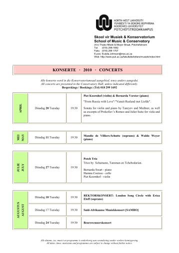 KONSERTE · 2010 · CONCERTS