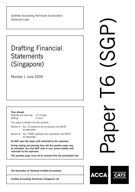 drafting financial statements singapore acca unilever performance