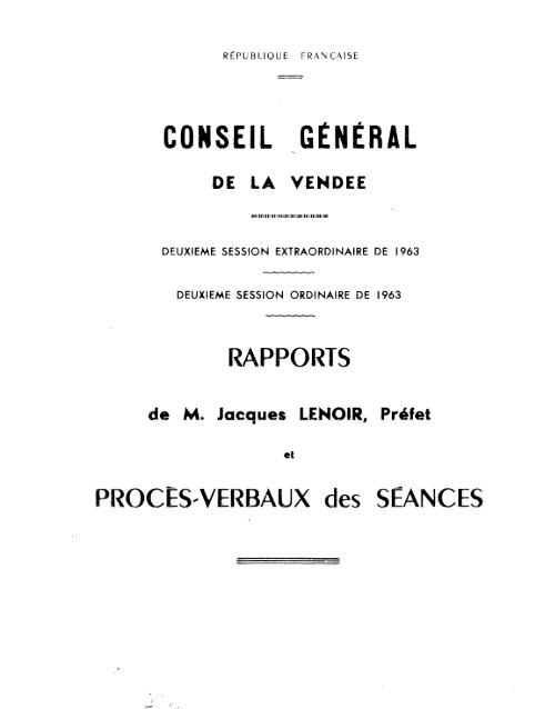 CONSEIL GENERAL .AII.iJN1. - Archives de Vendée