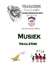 Musiek Vokaal & Kore - Lsthabazimbi.co.za