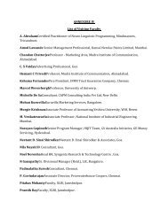 ANNEXURE IV List of Visiting Faculty - Goa Institute of Management