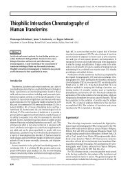 Thiophilic Interaction Chromatography of Human Transferrins