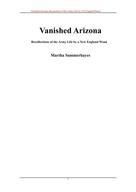 Vanished Arizona