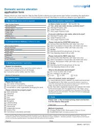 Domestic service alteration application form - National Grid