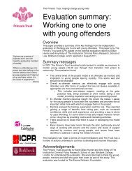 The Prince's Trust independent evaluation summary of 121 pilot Jan ...